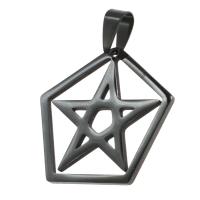 Stainless Steel Pendants Polygon black Sold By PC