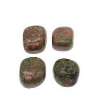 Unakite Decoration, Square, mixed colors, 10PCs/Bag, Sold By Bag