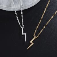 Brass Necklace Lightning Symbol plated fashion jewelry & for woman Sold By PC