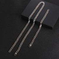 Titanium Steel Necklace polished curb chain & for man original color 6.80mm Sold By PC