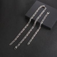 Titanium Steel Chain Necklace, polished, Unisex & mariner chain & different styles for choice, original color, 7.60mm, Sold By Strand