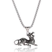 Stainless Steel Jewelry Necklace Fabulous Wild Beast silver color plated Unisex & box chain original color Length Approx 23.62 Inch Sold By PC