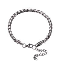 Bijoux bracelet en acier inoxydable, acier inoxydable 316L, avec 1.85 inch chaînes de rallonge, Placage de couleur argentée, unisexe & chaîne serpent, couleur originale, 4mm, Longueur:Environ 8.58 pouce, Vendu par PC