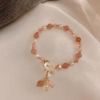 Bracelets quartz, Strawberry Quartz, avec perle de plastique & alliage de zinc, bijoux de mode & pour femme, Longueur:6.69 pouce, Vendu par PC