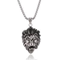 Stainless Steel Jewelry Necklace 316L Stainless Steel Lion anoint Unisex & box chain original color Length Approx 23.62 Inch Sold By PC