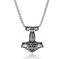 Stainless Steel Jewelry Necklace, 316L Stainless Steel, anoint, Unisex & box chain, original color, 45x34mm, Length:Approx 23.62 Inch, Sold By PC