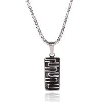 Stainless Steel Jewelry Necklace, 316L Stainless Steel, anoint, Unisex & box chain, original color, 35x14mm, Length:Approx 23.62 Inch, Sold By PC