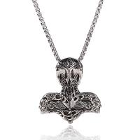 Stainless Steel Jewelry Necklace, anoint, Unisex & box chain, original color, 42x41mm, Length:Approx 23.62 Inch, Sold By PC