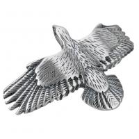 Stainless Steel Slide Charm, Eagle, blacken, 64x42x8mm, Hole:Approx 11x3mm, 10PCs/Lot, Sold By Lot
