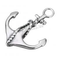 Stainless Steel Pendants, Anchor, nautical pattern & blacken, 31x40x4mm, Hole:Approx 5mm, 10PCs/Lot, Sold By Lot