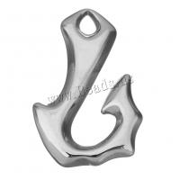 Stainless Steel Pendants, original color, 24x38x5mm, Hole:Approx 3.5x5mm, 10PCs/Lot, Sold By Lot