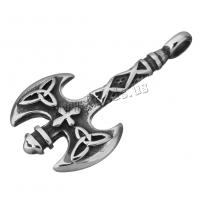 Stainless Steel Pendants, Axe, blacken, 23x44x4mm, Hole:Approx 4mm, 10PCs/Lot, Sold By Lot
