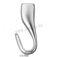 Stainless Steel Leather Band Clasp Findings, original color, 13x30x12mm, Hole:Approx 10.5x6mm, 10PCs/Lot, Sold By Lot