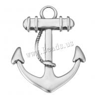 Stainless Steel Pendants, Anchor, nautical pattern, 31x39x5mm, Hole:Approx 5mm, 10PCs/Lot, Sold By Lot