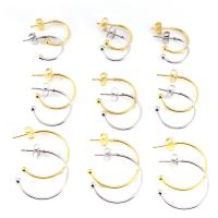 Stainless Steel Hoop Earring, plated, DIY, more colors for choice, 55x0.80mm, Sold By Pair