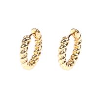 Brass Huggie Hoop Earring gold color plated fashion jewelry & for woman nickel lead & cadmium free Sold By Pair