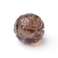 Natürlicher Quarz Perle, rund, geschnitzt, DIY, keine, 13-13.8mm, verkauft von PC