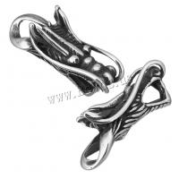 Stainless Steel Leather Band Clasp Findings Dragon blacken Approx Sold By Lot