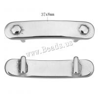 Stainless Steel Slide Charm, Anchor, double-hole, original color, 37x8x7mm, Hole:Approx 5x2mm, 10PCs/Lot, Sold By Lot
