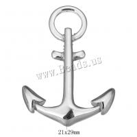 Stainless Steel Pendants, Anchor, nautical pattern, 21x29x4.50mm, Hole:Approx 3.5mm, 10PCs/Lot, Sold By Lot