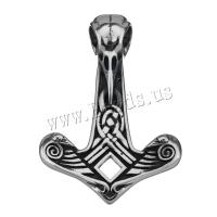 Stainless Steel Pendants, Anchor, plated, original color, 35x48x10.50mm, Hole:Approx 7mm, 10PCs/Lot, Sold By Lot