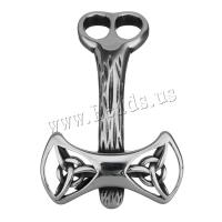 Stainless Steel Clasp Findings, original color, 34x52x6mm, Hole:Approx 6.5x8.5mm, 10PCs/Lot, Sold By Lot
