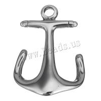 Stainless Steel Pendants, Anchor, original color, 25x35x7mm, Hole:Approx 4mm, 10PCs/Lot, Sold By Lot