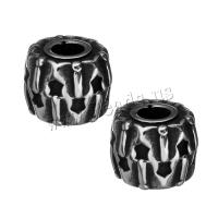 Stainless Steel Large Hole Beads, blacken, original color, 12x9.50x12mm, Hole:Approx 4.5mm, 10PCs/Lot, Sold By Lot