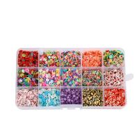 Polymer Clay Beads, Fruit, DIY & enamel, multi-colored, 5mm, Sold By Box