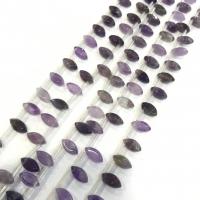 Naturelles perles améthystes, améthyste, oeil de cheval, poli, DIY, violet, 12x6mm, 32PC/brin, Vendu par 38 cm brin