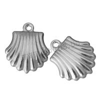 Stainless Steel Pendants, Shell, original color, 13x15x3.50mm, Hole:Approx 1.5mm, 100PCs/Lot, Sold By Lot