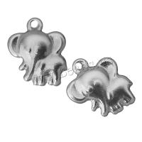 Stainless Steel Animal Pendants, Elephant, original color, 11.50x14x3.50mm, Hole:Approx 1.5mm, 100PCs/Lot, Sold By Lot