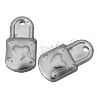 Stainless Steel Pendants, Lock, original color, 9x17x3.50mm, Hole:Approx 1.5mm, 100PCs/Lot, Sold By Lot