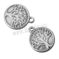 Stainless Steel Pendants Flat Round original color Approx 1.5mm Sold By Lot
