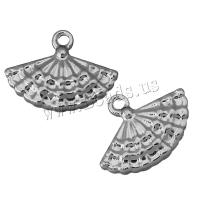 Stainless Steel Pendants, Fan, original color, 16x11.50x3mm, Hole:Approx 1.5mm, 100PCs/Lot, Sold By Lot