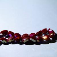 Fashion Glass Beads Triangle plated DIY & faceted 6mm Sold Per 38 cm Strand