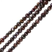 Barok ferskvandskulturperle Beads, Ferskvandsperle, violet dyb, 10-11mm, Hole:Ca. 0.8mm, Solgt Per Ca. 14.5 inch Strand