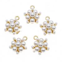 Zinc Alloy Star Pendant with pearl golden Sold By PC