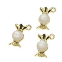 Zinc Alloy Pendants with pearl Candy golden Sold By PC
