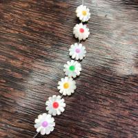 Natural White Shell Beads Flower DIY & enamel Sold By Bag