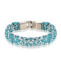 Rhinestone Bracelet, with Tibetan Style, for woman, more colors for choice, Length:Approx 8.07 Inch, Sold By PC
