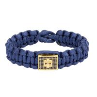 Survival Bracelets Nylon with Brass Unisex & micro pave cubic zirconia Length Approx 7.48 Inch Sold By PC