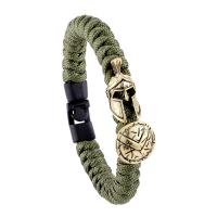 Survival Bracelets, Parachute Cord, with Tibetan Style, plated, dyed & Unisex & different size for choice, more colors for choice, Sold By PC