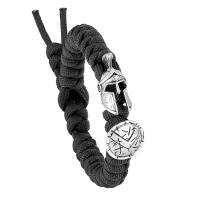 Survival Bracelets Parachute Cord with Brass plated Adjustable & dyed & Unisex Length Approx 9.3 Inch Sold By PC