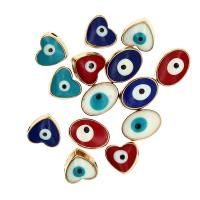Tibetan Style Evil Eye Beads, DIY & enamel, mixed colors, 5mm, Sold By PC