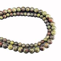 Drago-Sangue-pietra perla, Cerchio, lucido, Naturale & DIY & formato differente per scelta, Venduto per 14.96 pollice filo