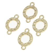 Zinc Alloy Connector with pearl Round golden Sold By PC