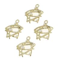 Zinc Alloy Star Pendant with pearl Pentagon golden Sold By PC