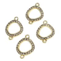 Zinc Alloy Connector with rhinestone golden Sold By PC