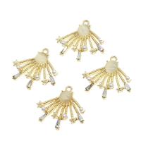 Zinc Alloy Rhinestone Pendants with pearl & Gemstone with rhinestone golden Sold By PC